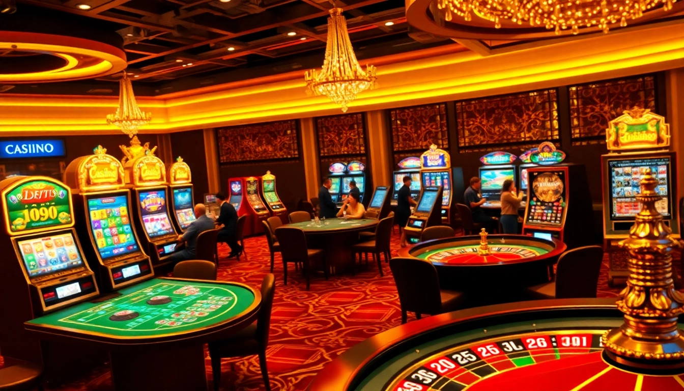 Exciting online gambling action at 33win casino with vibrant tables and players engaging.