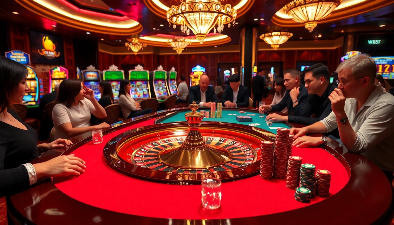 Experience thrilling gaming at https://tg88co.com/ with luxurious roulette and vibrant slot machines in action.
