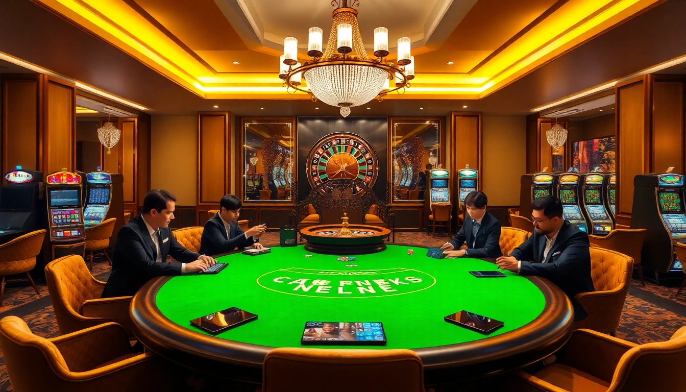 Experience the thrill of gambling by สมัคร MK8 at a luxurious casino with elegant lighting and immersive games.