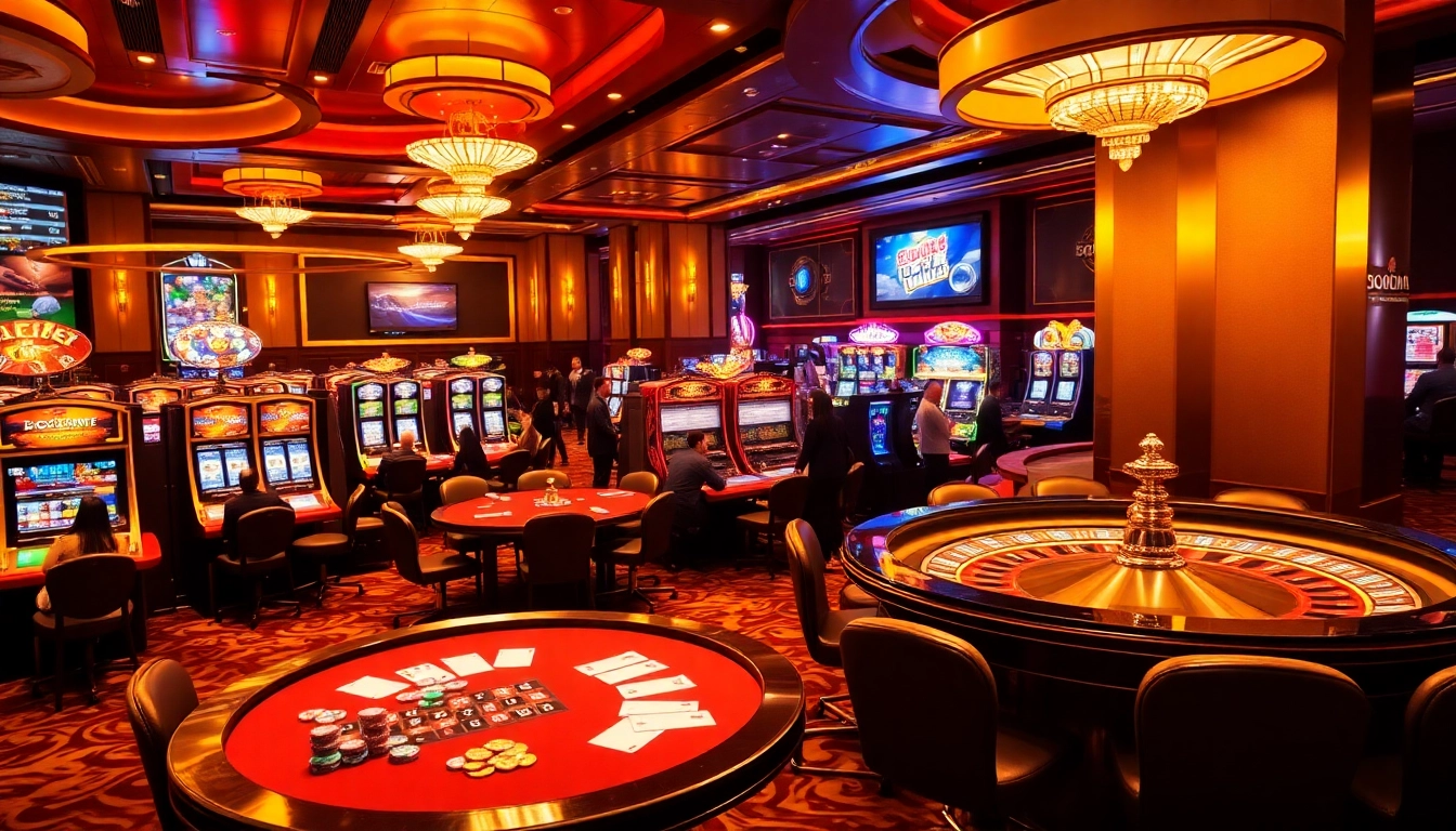 Experience the excitement of SODO Casino with vibrant gambling action and luxurious decor.