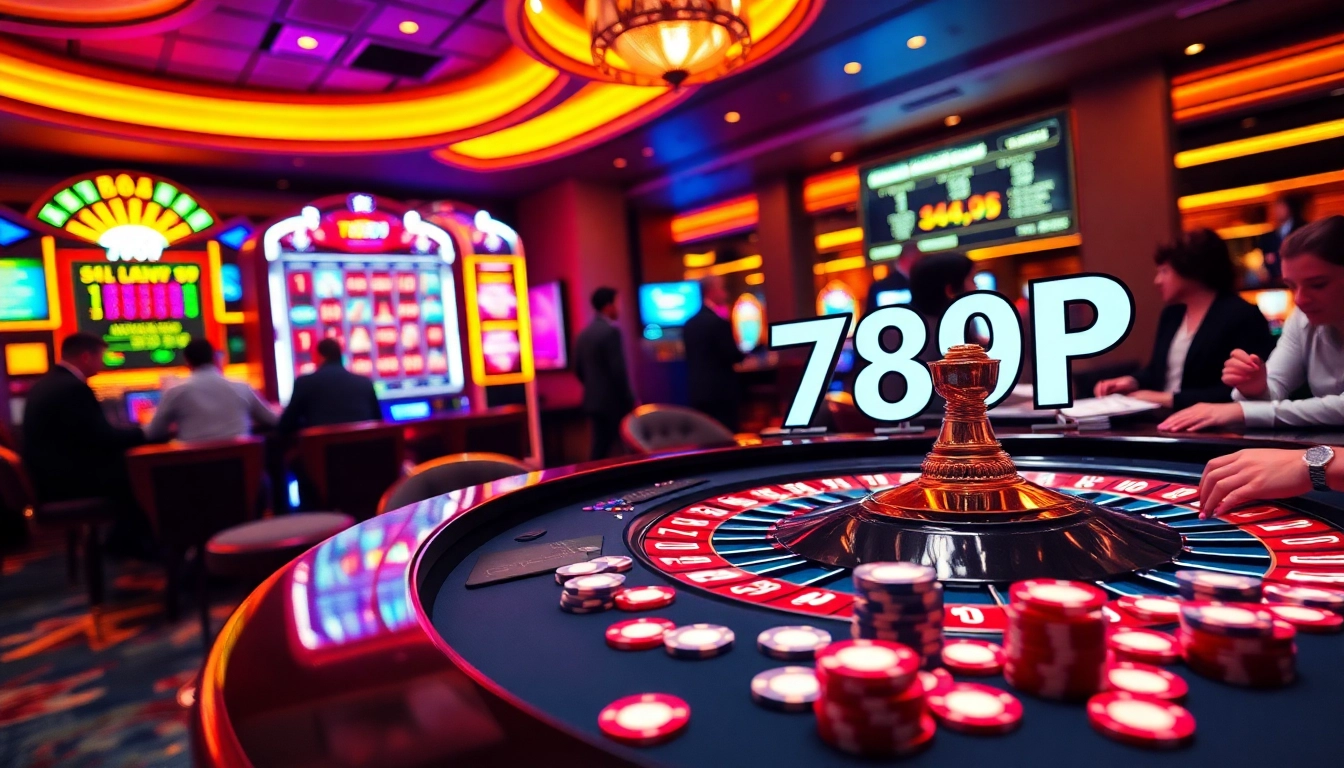 Engage in the excitement of 789P with dynamic casino gameplay featuring slot machines and poker tables.