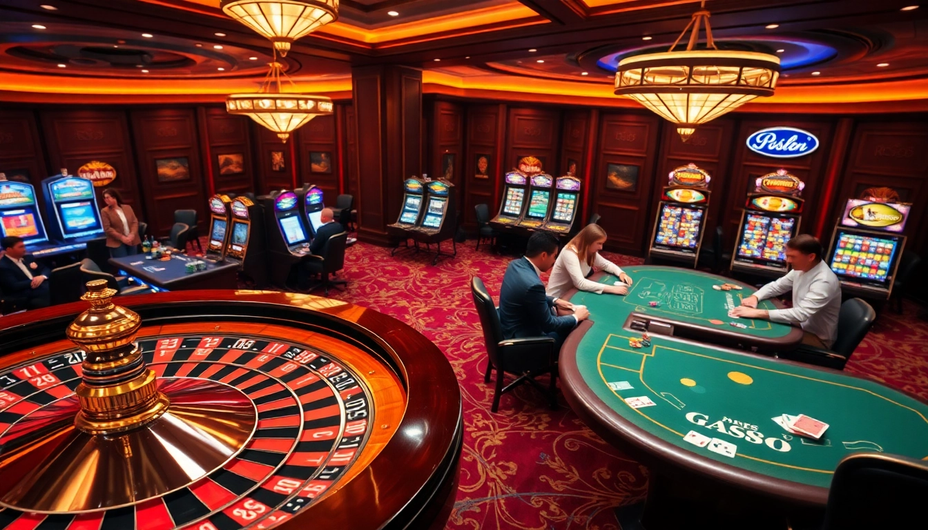 Gamblers enjoying a thrilling experience at RR88, the premier casino platform, with poker chips and cards.