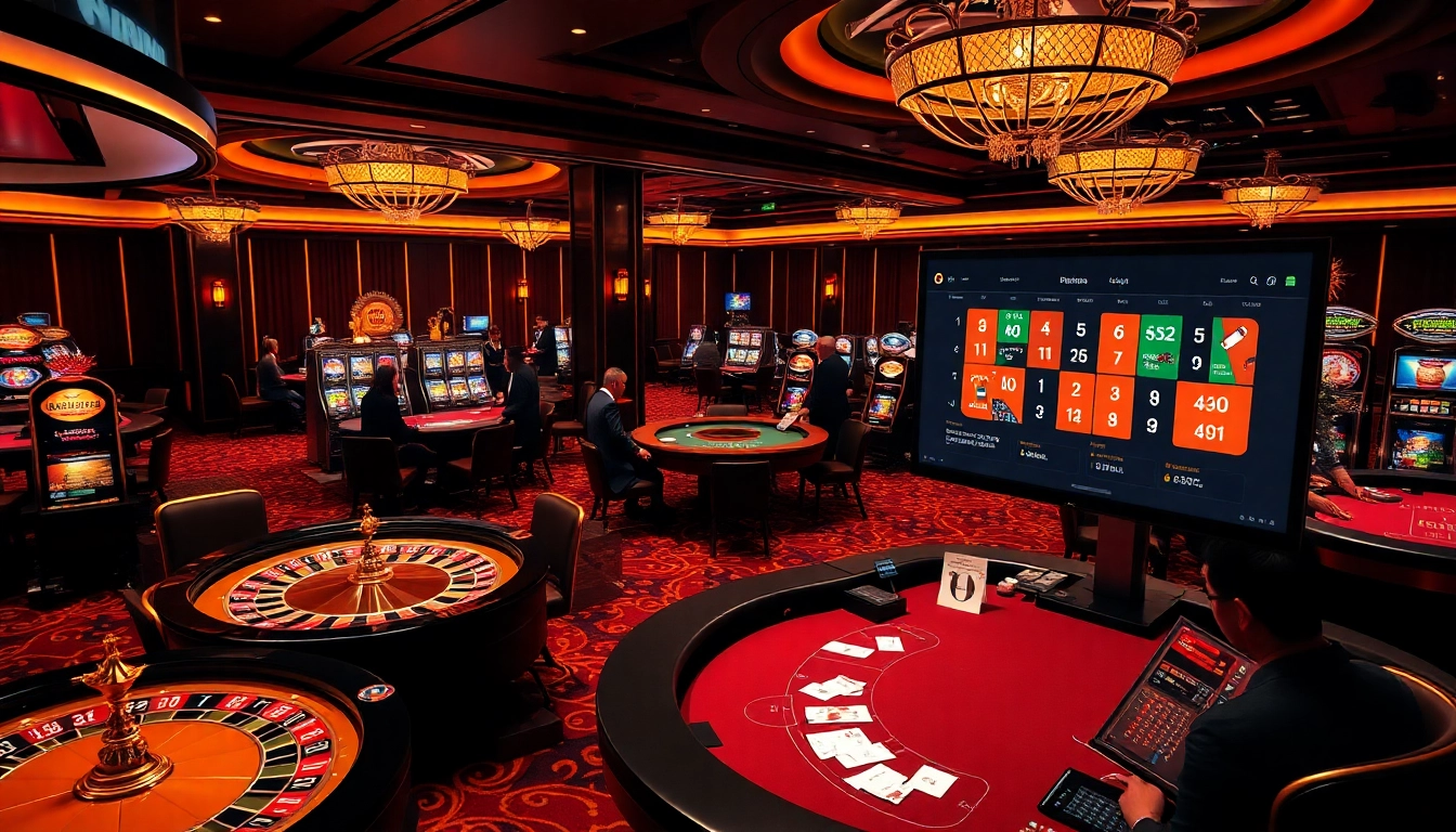 Players placing bets at 8DAY casino tables, showcasing excitement and luxury gambling atmosphere.