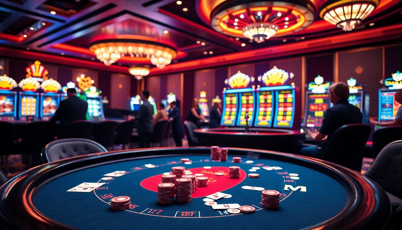 Experience the thrill at 13Win casino with vibrant slot machines and excited players.