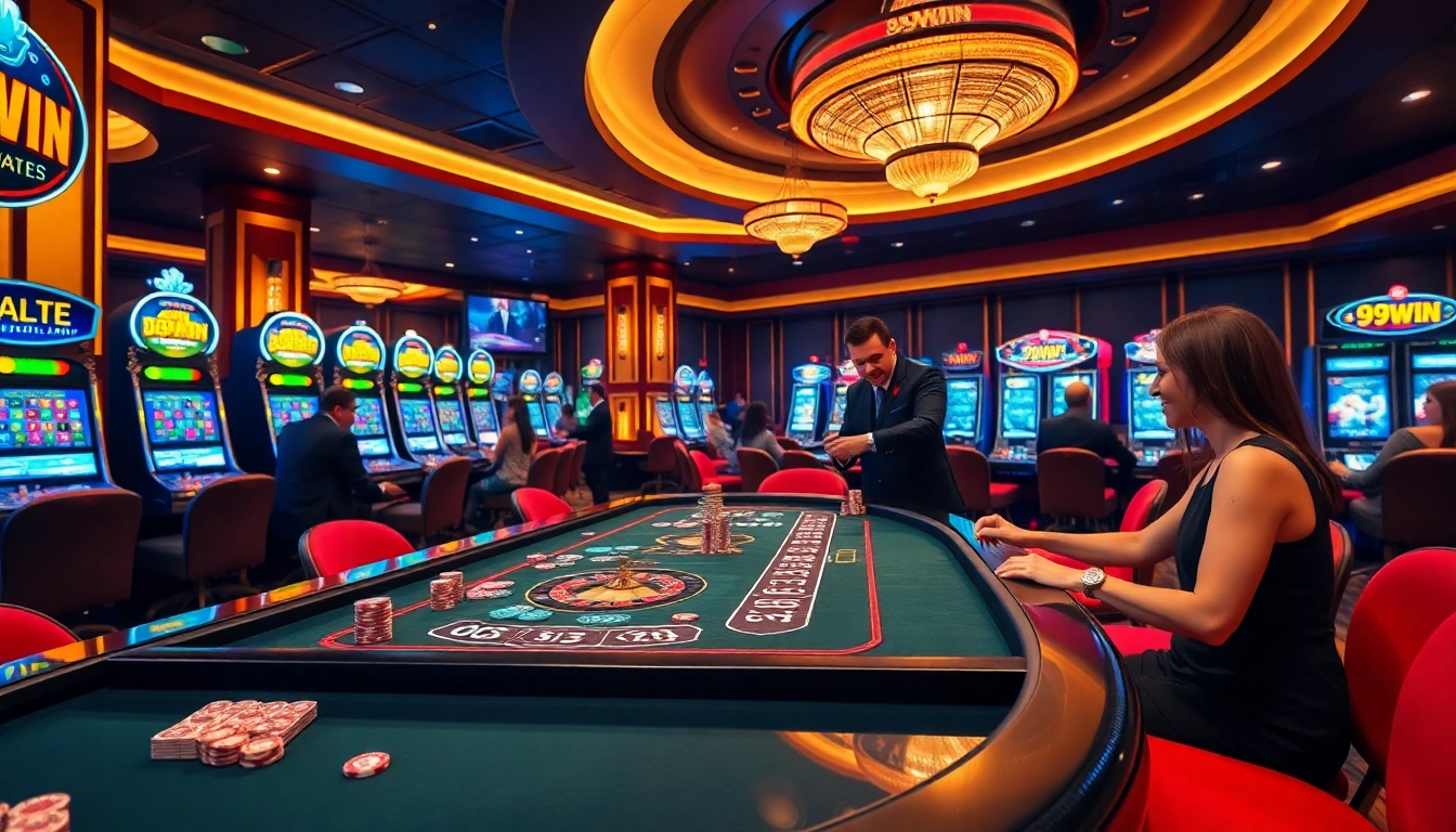 Experience the thrill of winning at the 99WIN casino with vibrant games and engaged players.