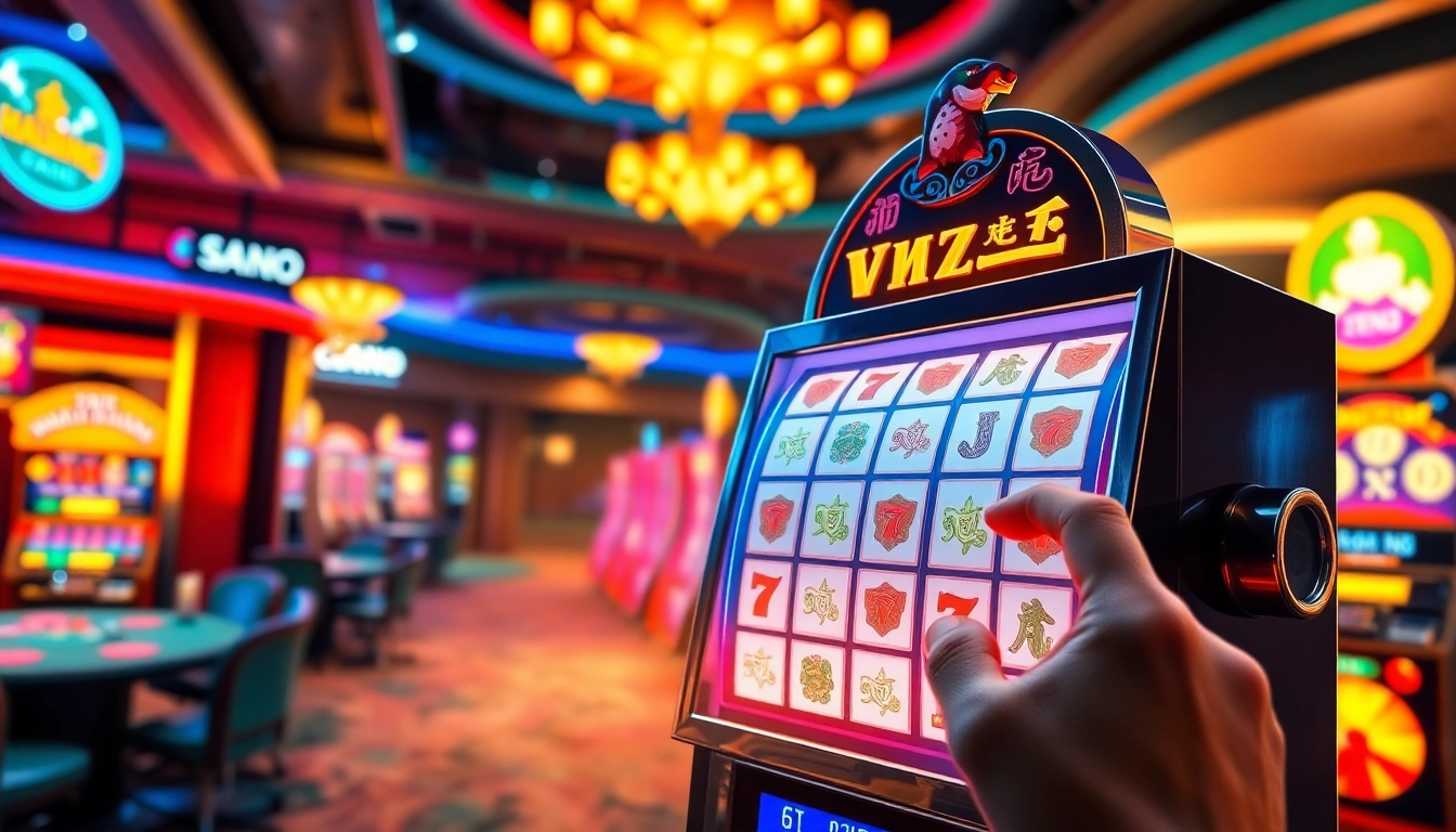 Engaging players with the demo slot mahjong at a vibrant casino atmosphere filled with excitement.