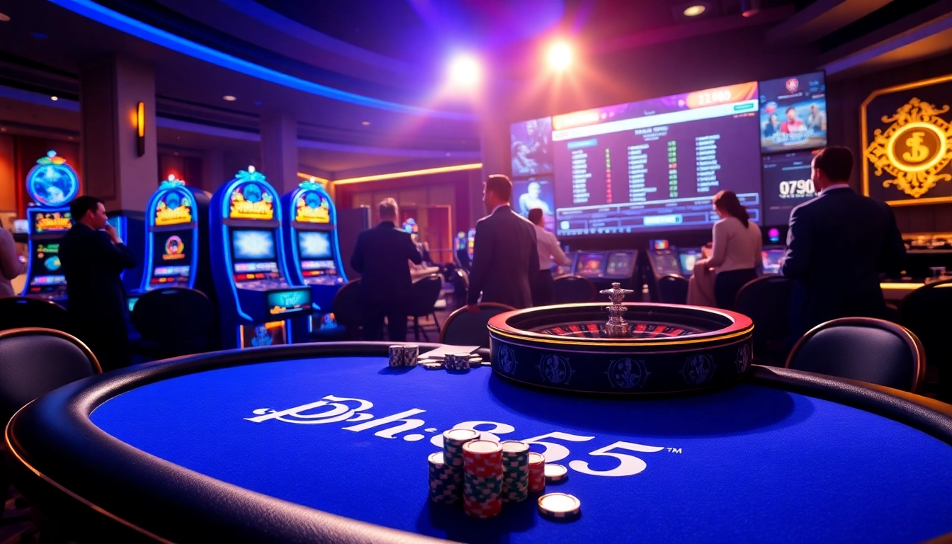 Experience thrilling gameplay at ph365 blue edition casino with vibrant poker tables and slot machines.