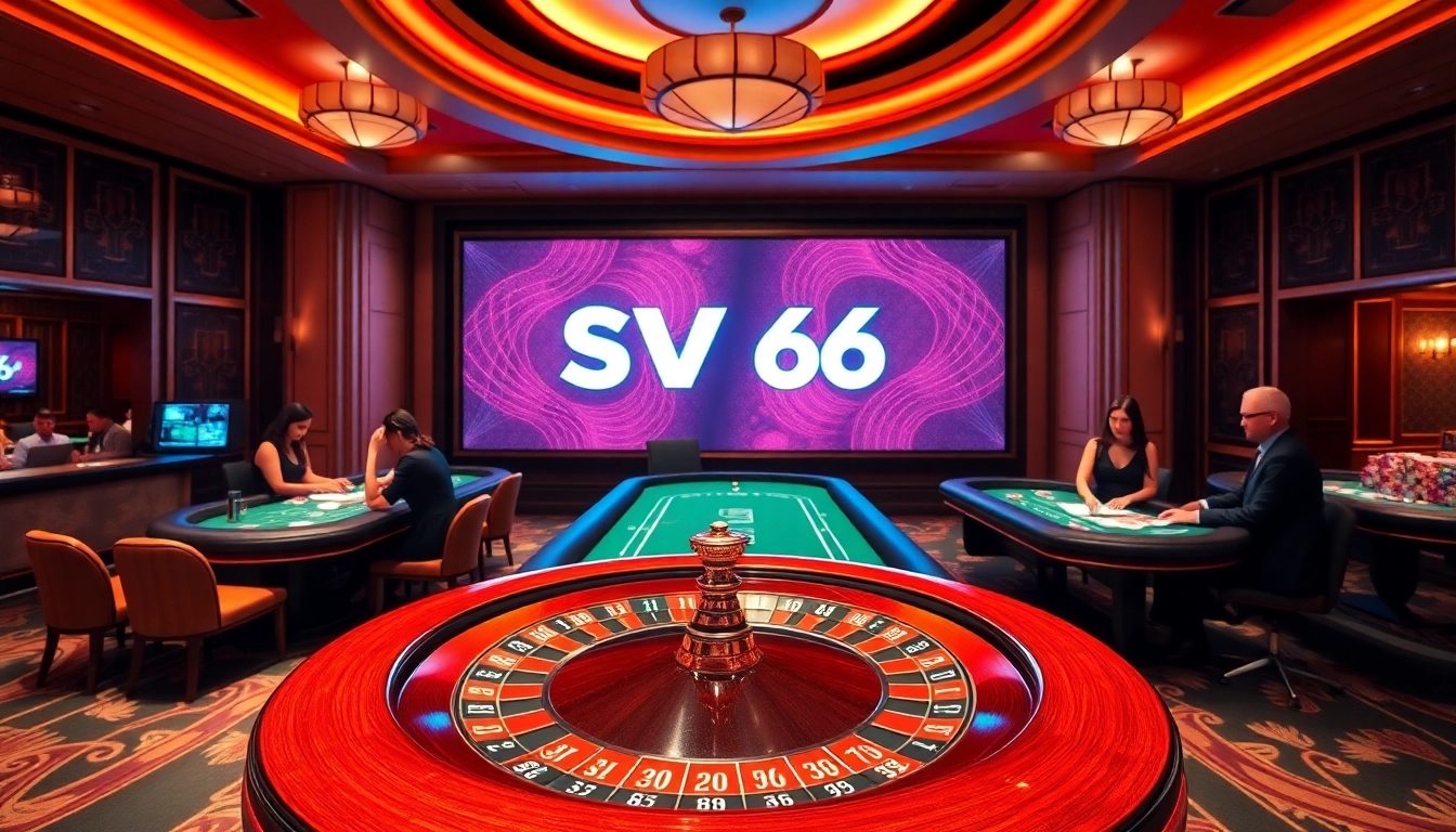 Experience the excitement of SV66.group with thrilling casino games and vibrant betting tables.