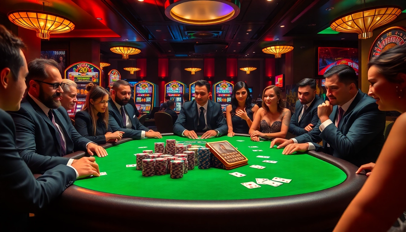 Engage in a thrilling poker game at https://rr88k1.com/ where excitement meets strategy under luxurious casino lights.
