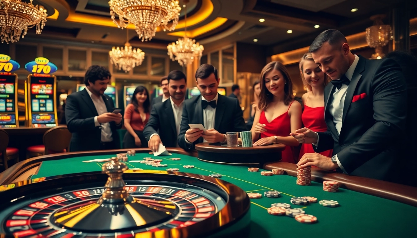 Experience high-stakes excitement with kqbd features in a vibrant casino setting, showcasing roulette and poker action.