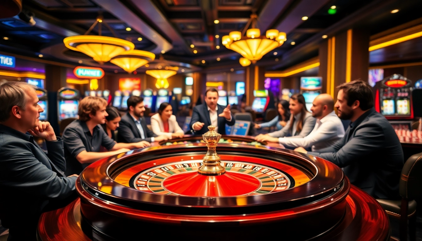 1777 bet real money সঙ্গে আনন্দিত প্লেয়ারদের ক্যাসিনো দৃশ্য।